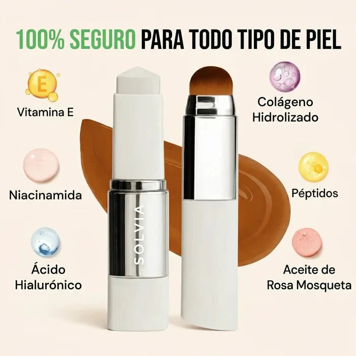 Barra de base de maquillaje coreana con cambio de color Solvia™