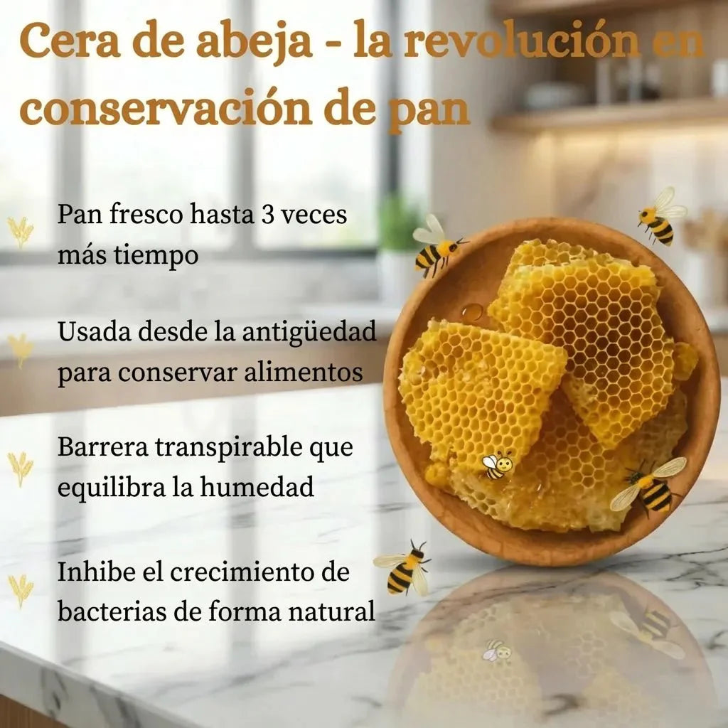 Bolsas de Pan Premium de Algodón 100% y Cera de Abeja