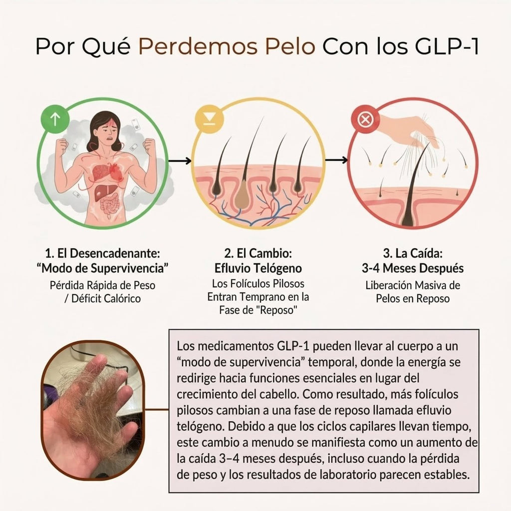 Detén la Caída de Cabello por GLP-1 y Recupera Tu Confianza